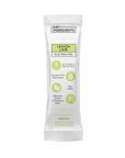 Stick pack of Lemon Lime Electrolytes with information on ingredients and nutritional benefits.
