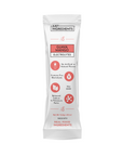 Electrolyte stick packaging featuring "Guava Mango" flavor and details on ingredients and benefits.