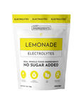 Pouch of Lemonade Electrolytes featuring a yellow and white design, labeled with ingredients and serving information.