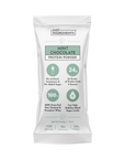 Mint chocolate protein powder stick with 24g protein, 130 calories, and no artificial sweeteners or added sugar.