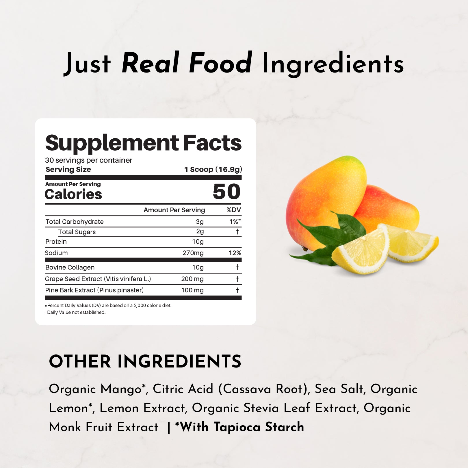 Mango Lemonade Collagen Peptides – Just Ingredients