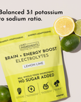 Brain + Energy Boost Lemon Lime & Electrolytes Stick