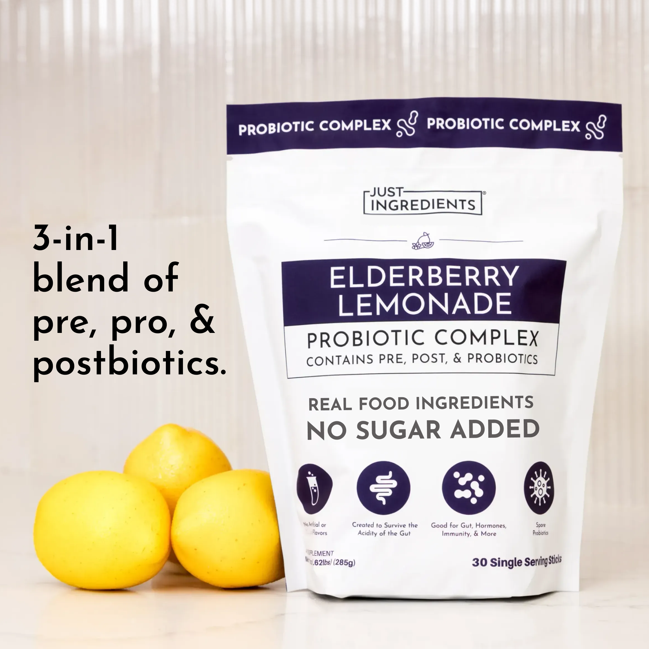 Elderberry Lemonade 3-In-1 Probiotic Complex – Just Ingredients