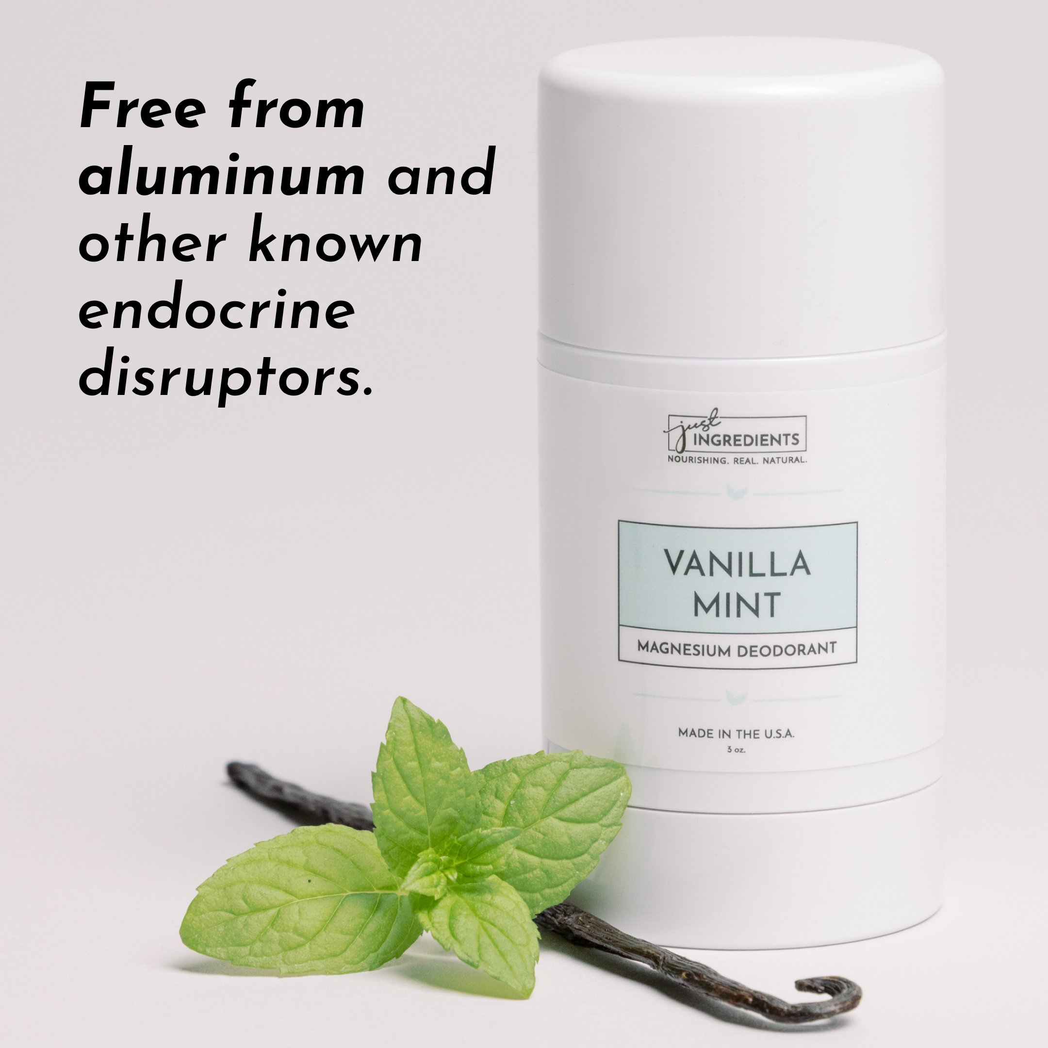Vanilla Mint Magnesium Deodorant — 5 oz | Just Ingredients