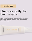 Scalp serum and hair serum comparison chart illustrating key benefits and differences.