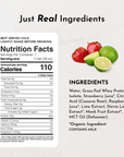 Nutrition facts label for Strawberry Limeade Clear Protein, listing ingredients and serving details.