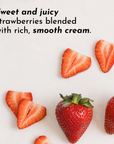 Fresh strawberries, some whole and some sliced, arranged on a light background.