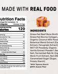 Golden Caramel Bone Broth Protein Powder - Nutrition Panel