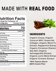 Mint Chocolate Superfood Steamer - Nutrition Panel