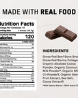 Chocolate Bone Broth Protein Powder - Nutrition Panel
