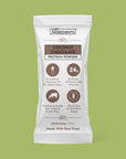 Single-serve Coconut Chocolate protein powder stick packet with nutrition highlights (24g protein, ~160 calories).