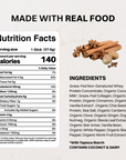Comparison table showing higher-quality ingredient standards versus common standards for protein powders.