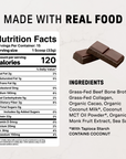 Chocolate Bone Broth Protein Powder - Nutrition Panel