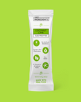 Coconut Lime electrolyte stick packet front showing flavor and nutrition facts.