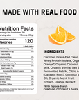 Orange Creamsicle Clear Protein Powder - Nutrition Panel