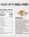 Vanilla Peanut Butter Protein + Creatine - Nutrition Panel