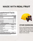 Elderberry Lemonade 3-In-1 Probiotic Complex - Nutrition Panel