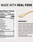 Just Plain Protein Powder - Nutrition Panel