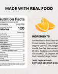 Comparison chart showing product attributes and standards for Just Ingredients clear protein powder.