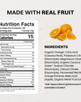 Orange Electrolytes nutrition panel