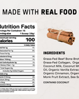 Snickerdoodle Bone Broth Protein Powder - Nutrition Panel