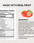 Nutrition facts and ingredient panel for Sweet Strawberry Electrolytes