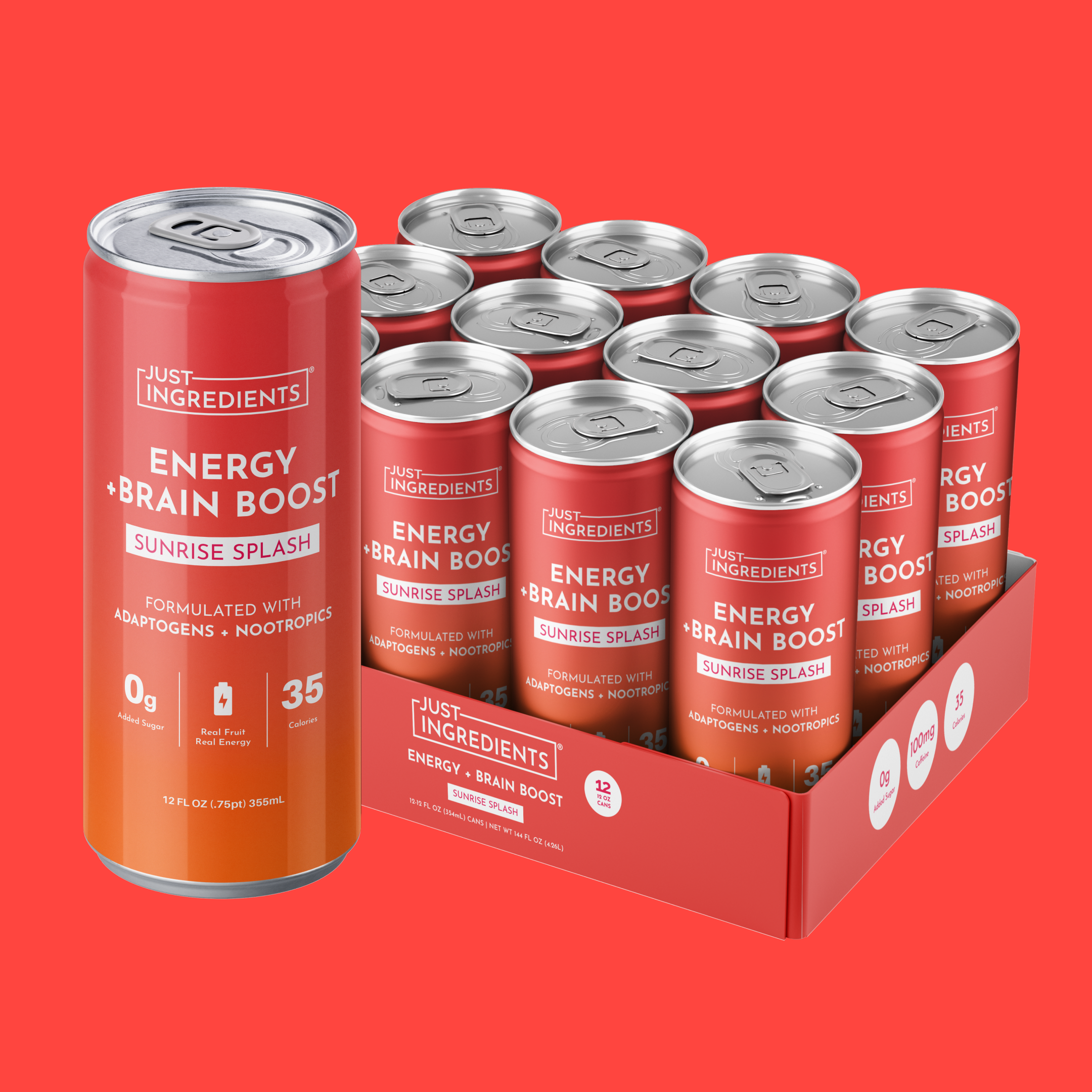 Sunrise Splash Energy + Brain Boost (12 Pack) – Just Ingredients