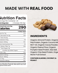 Vegan Peanut Butter Chocolate Protein Powder - Nutrition Panel