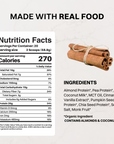 Vegan Snickerdoodle Protein Powder - Nutrition Panel