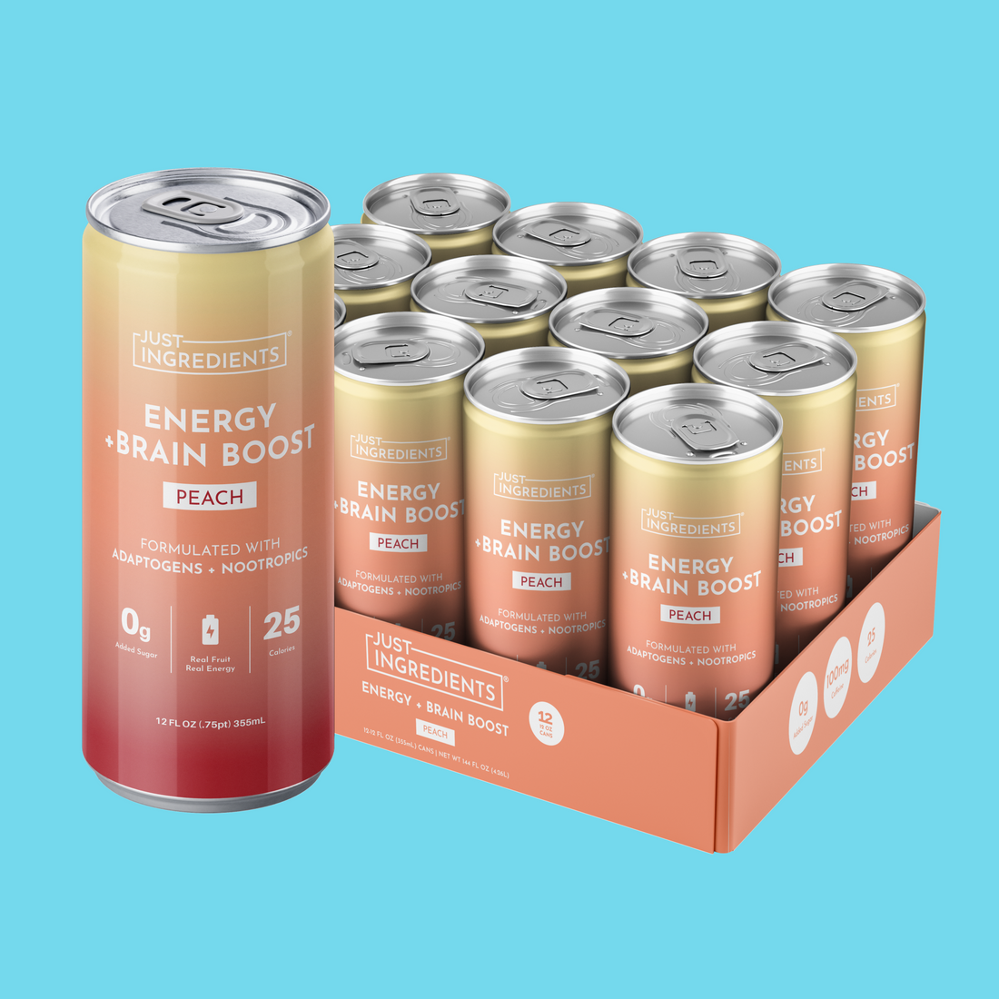 Peach Energy + Brain Boost (12 Pack)