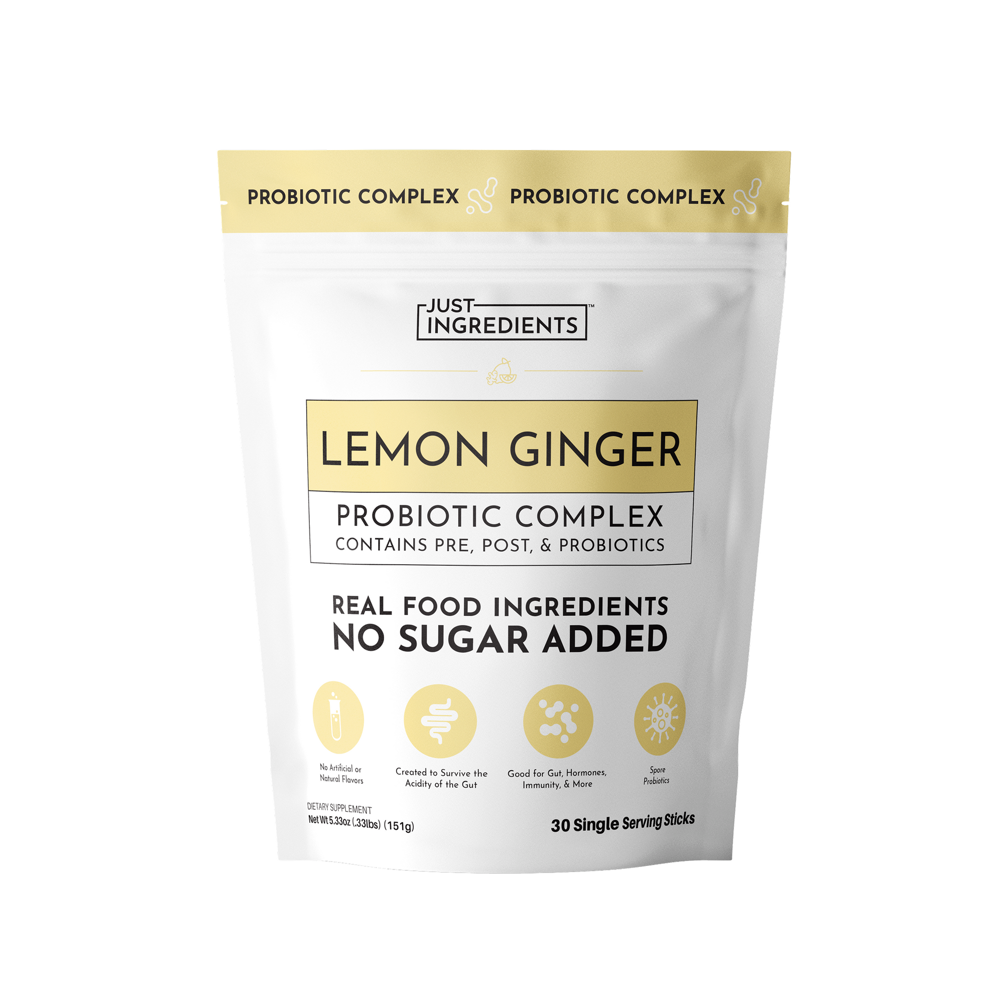 Lemon Ginger 3-In-1 Probiotic Complex