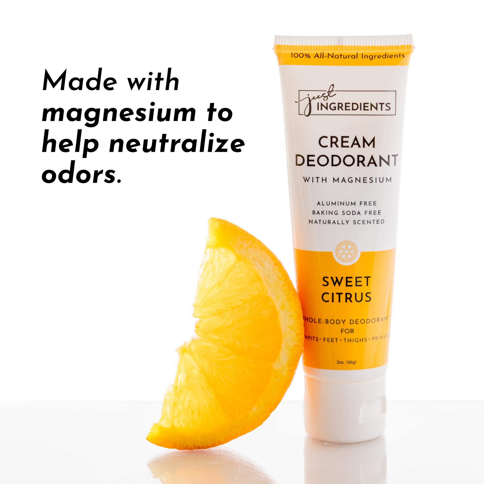 Sweet Citrus Cream Deodorant — Magnesium Cream | Just Ingredients Sweet Citrus Cream Deodorant — Magnesium Cream | Just Ingredients