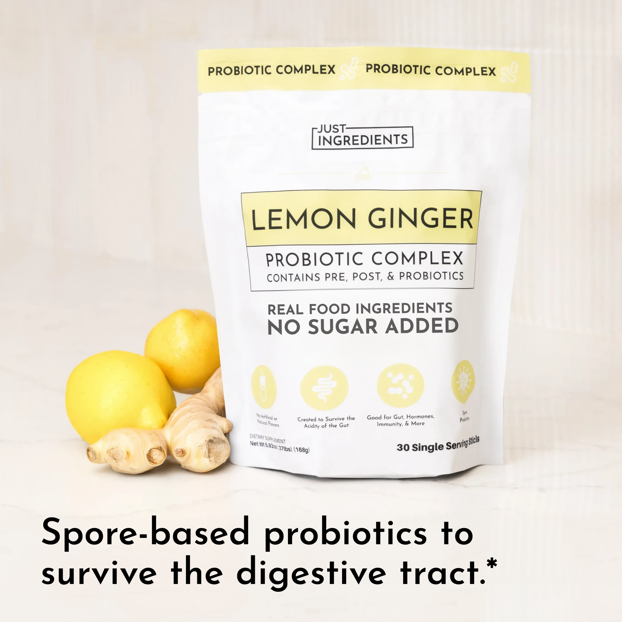 Lemon Ginger 3-In-1 Probiotic Complex