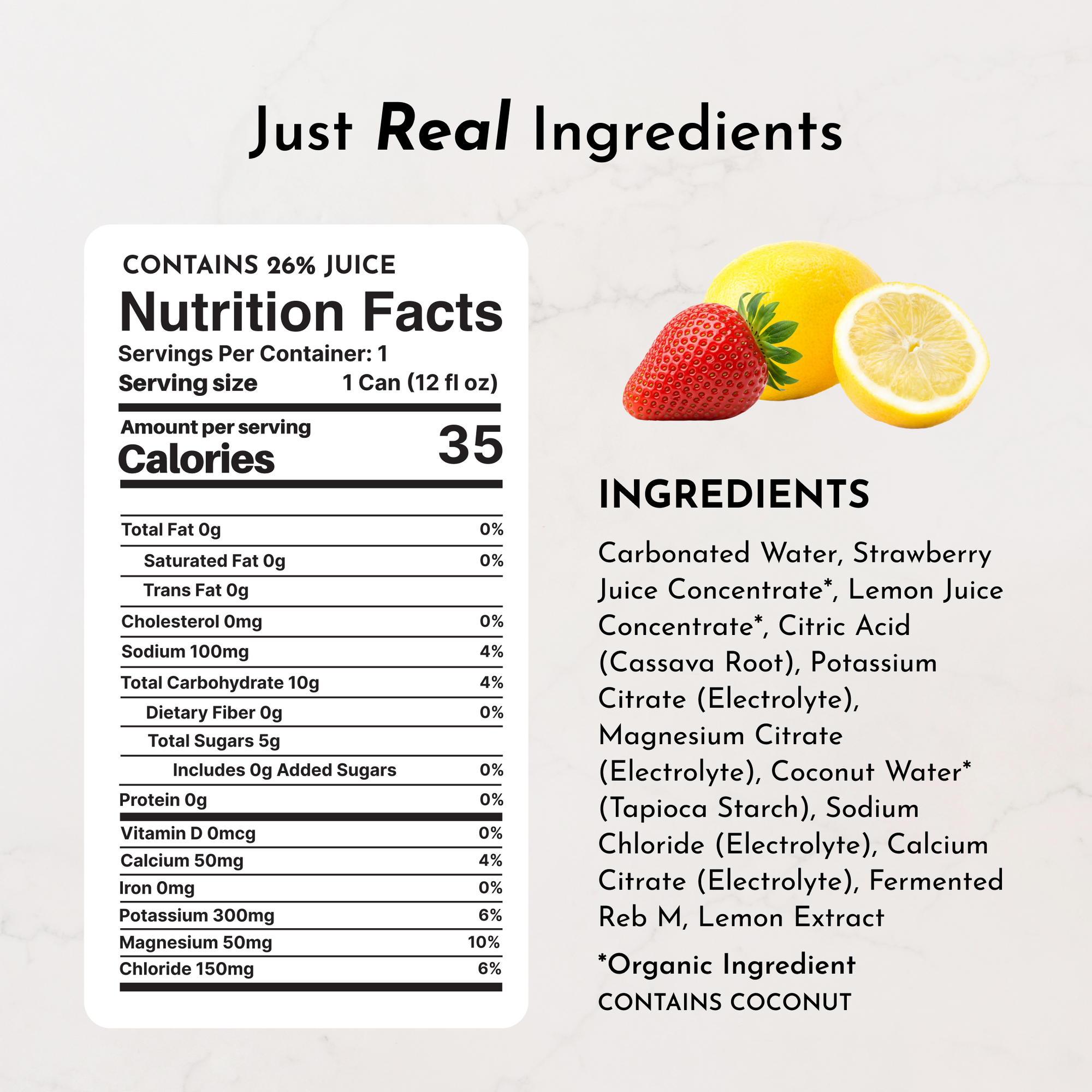 Strawberry Lemonade Sparkling Electrolytes