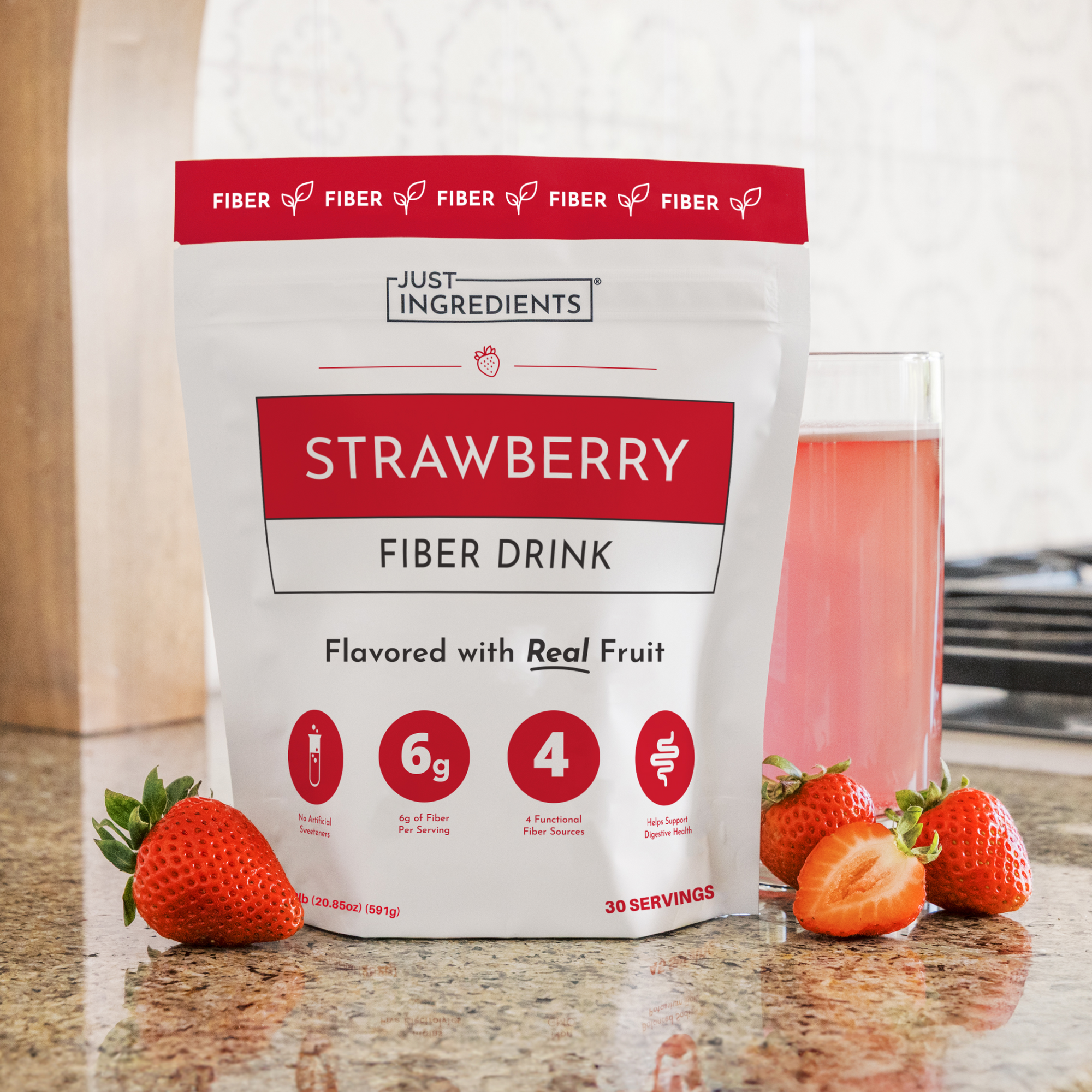 Strawberry Fiber Drink