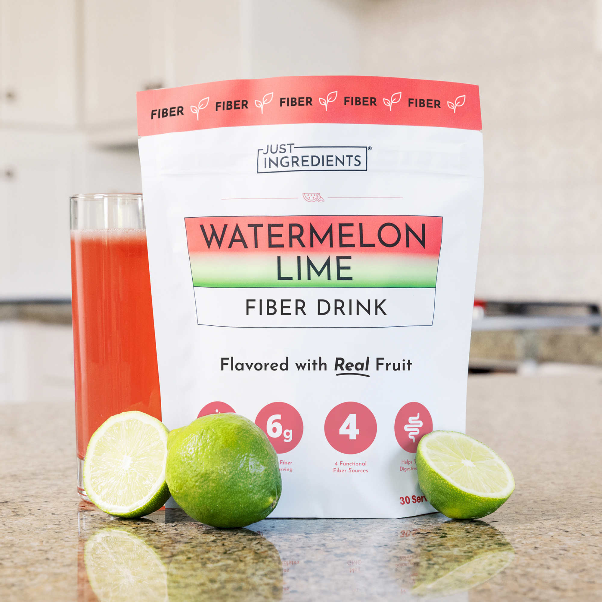 Watermelon Lime Fiber Drink
