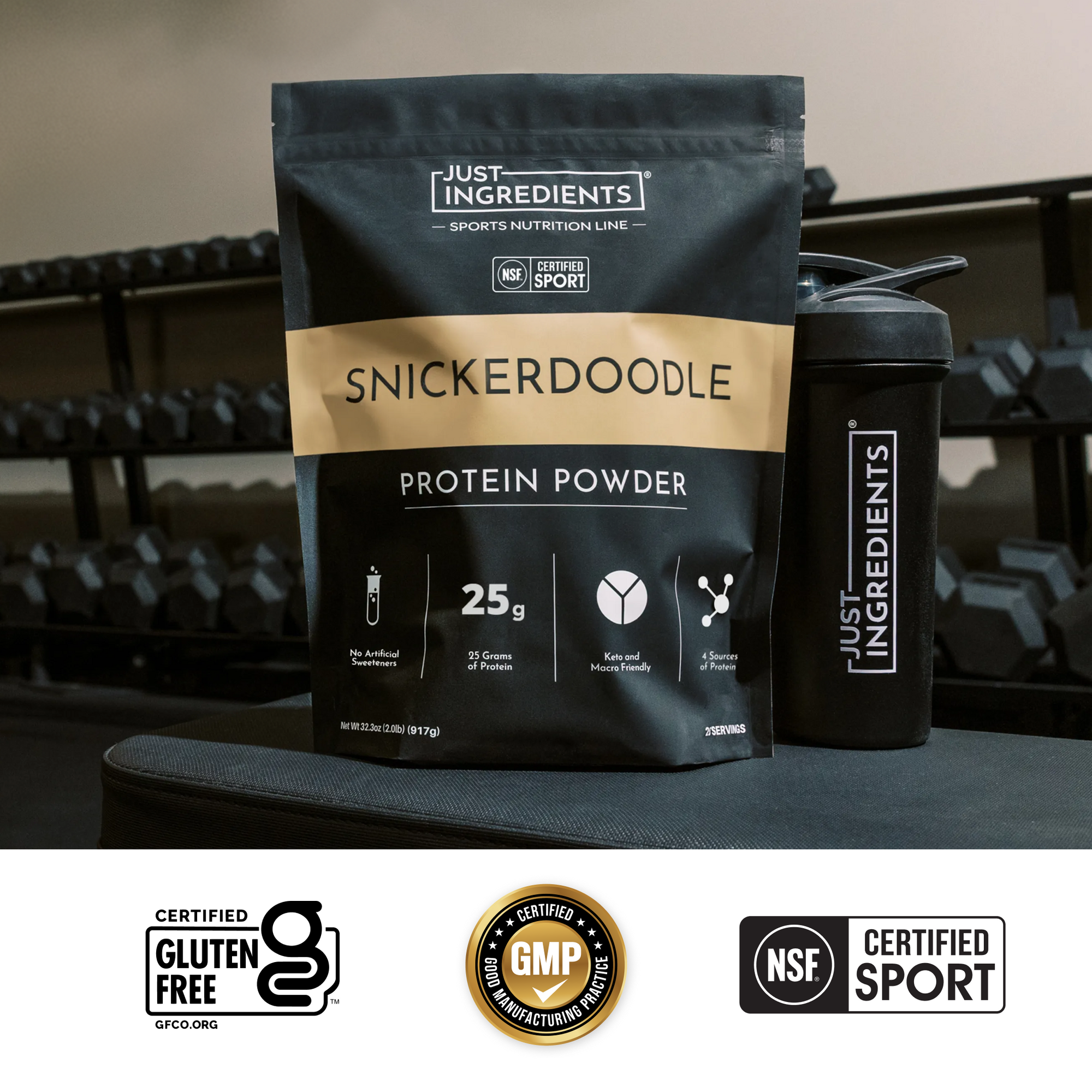 Snickerdoodle NSF Certified Protein Powder | Just Ingredients
