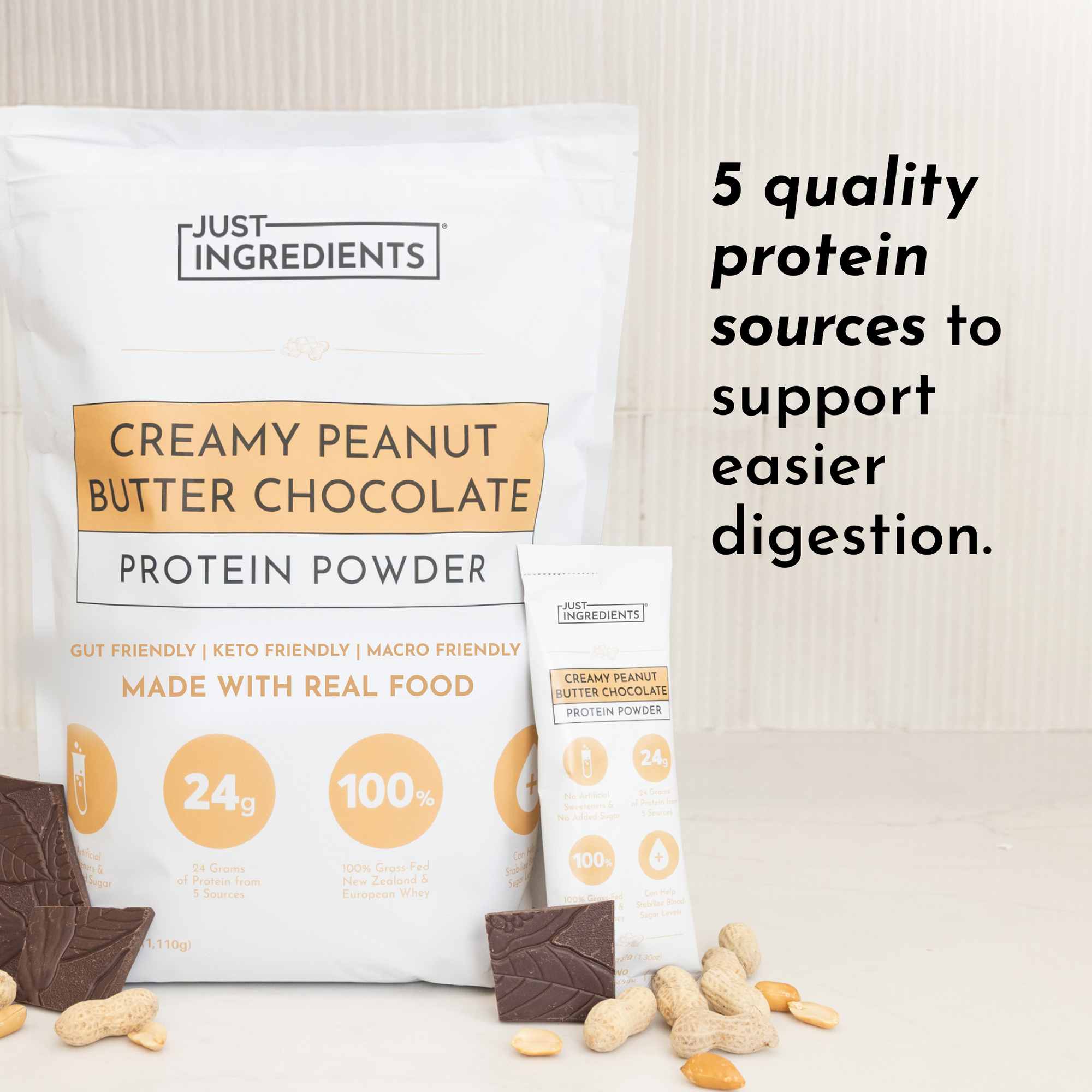Creamy Peanut Butter Chocolate Protein Powder