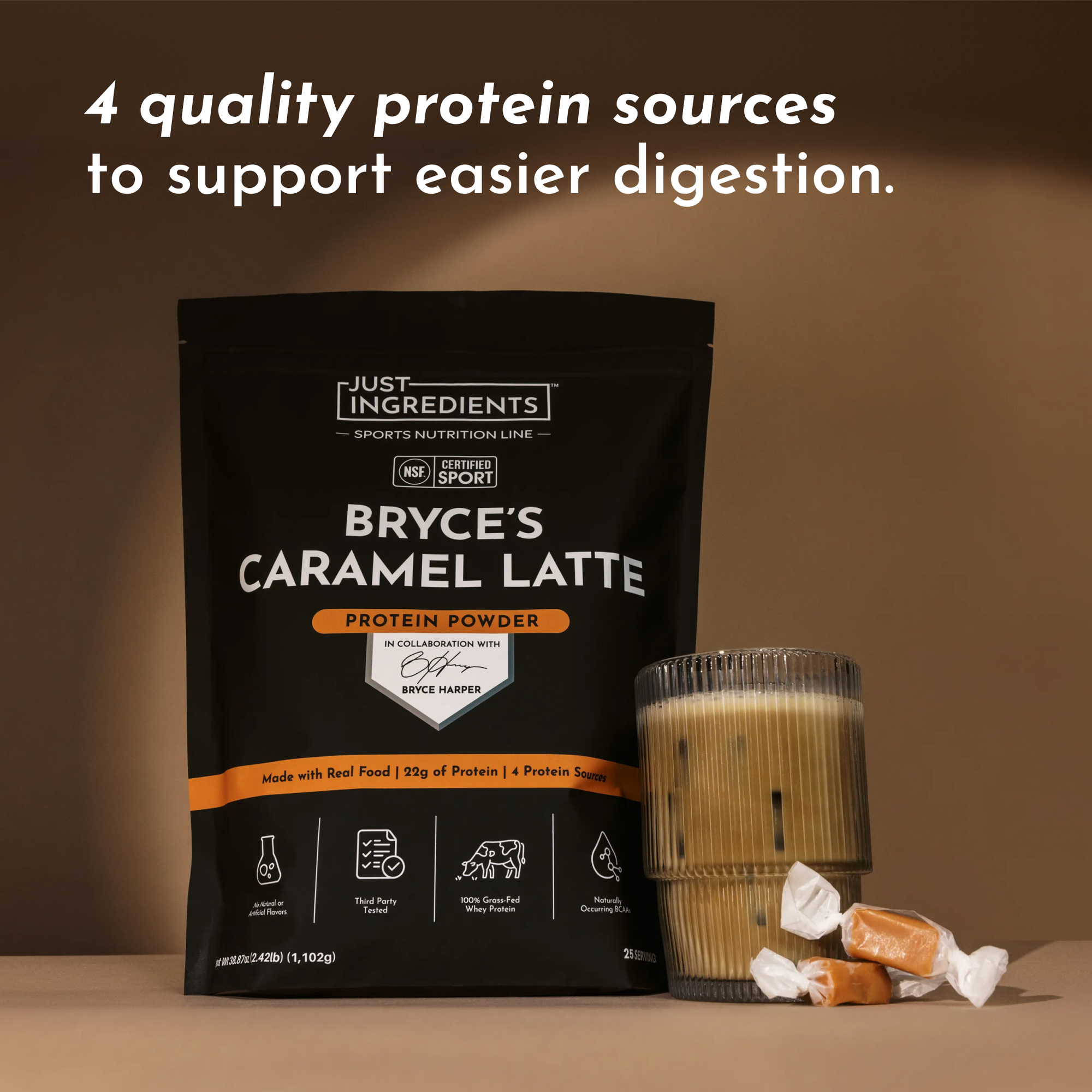 Bryce's Caramel Latte Protein Powder – Just Ingredients