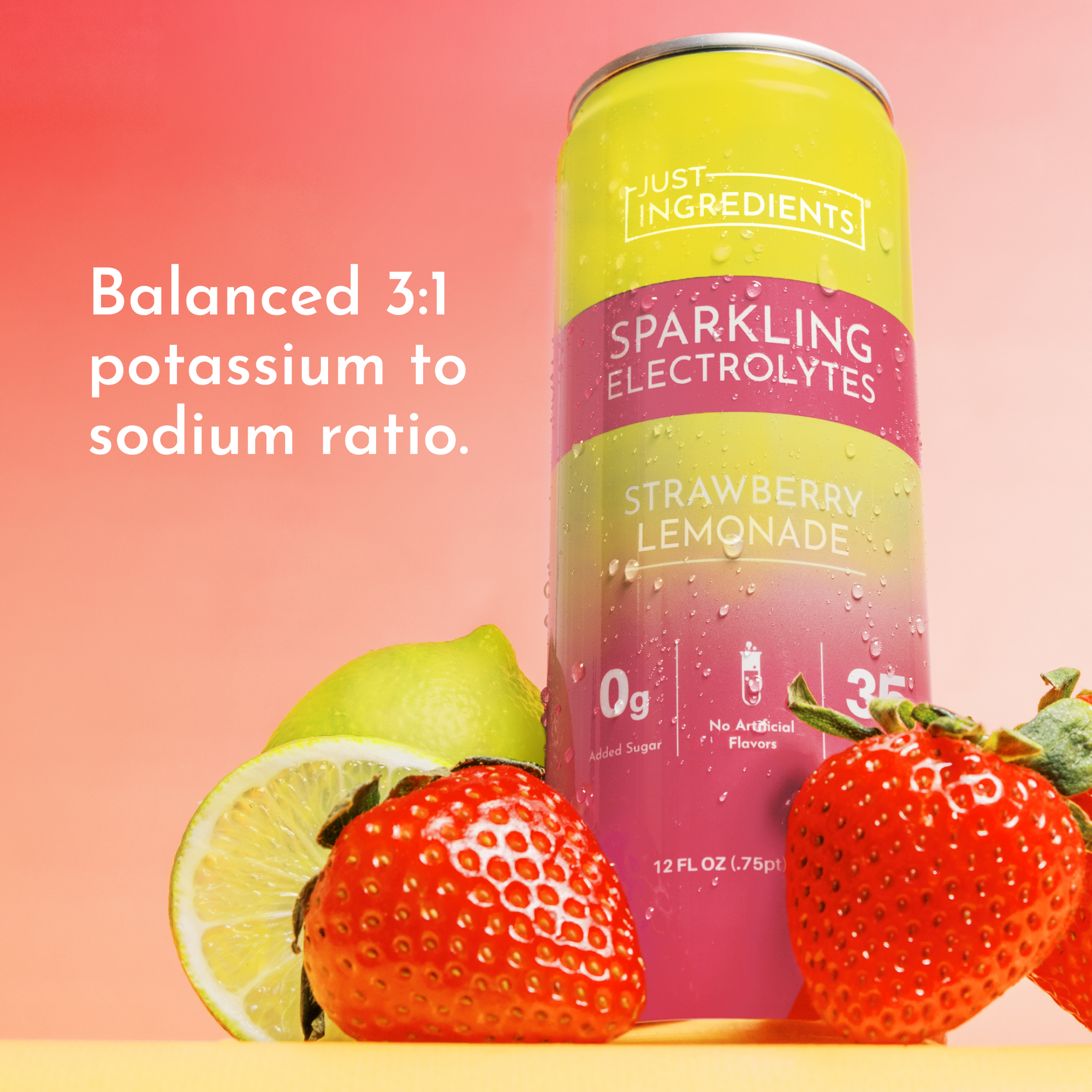 Strawberry Lemonade Sparkling Electrolytes