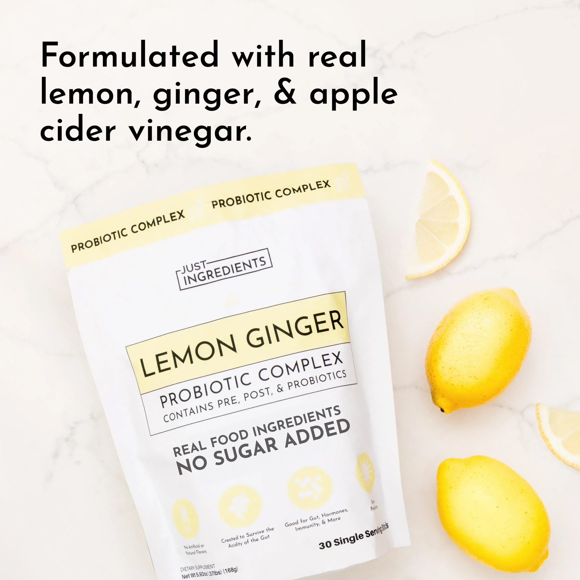 Lemon Ginger 3-In-1 Probiotic Complex