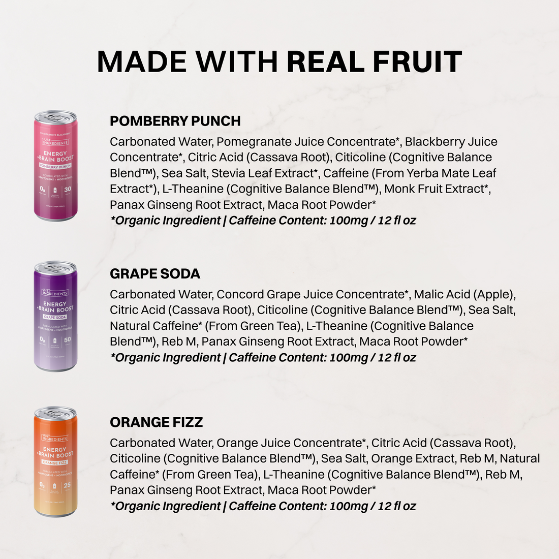 Sparkling Energy Drink Variety Pack with Coastal Blast