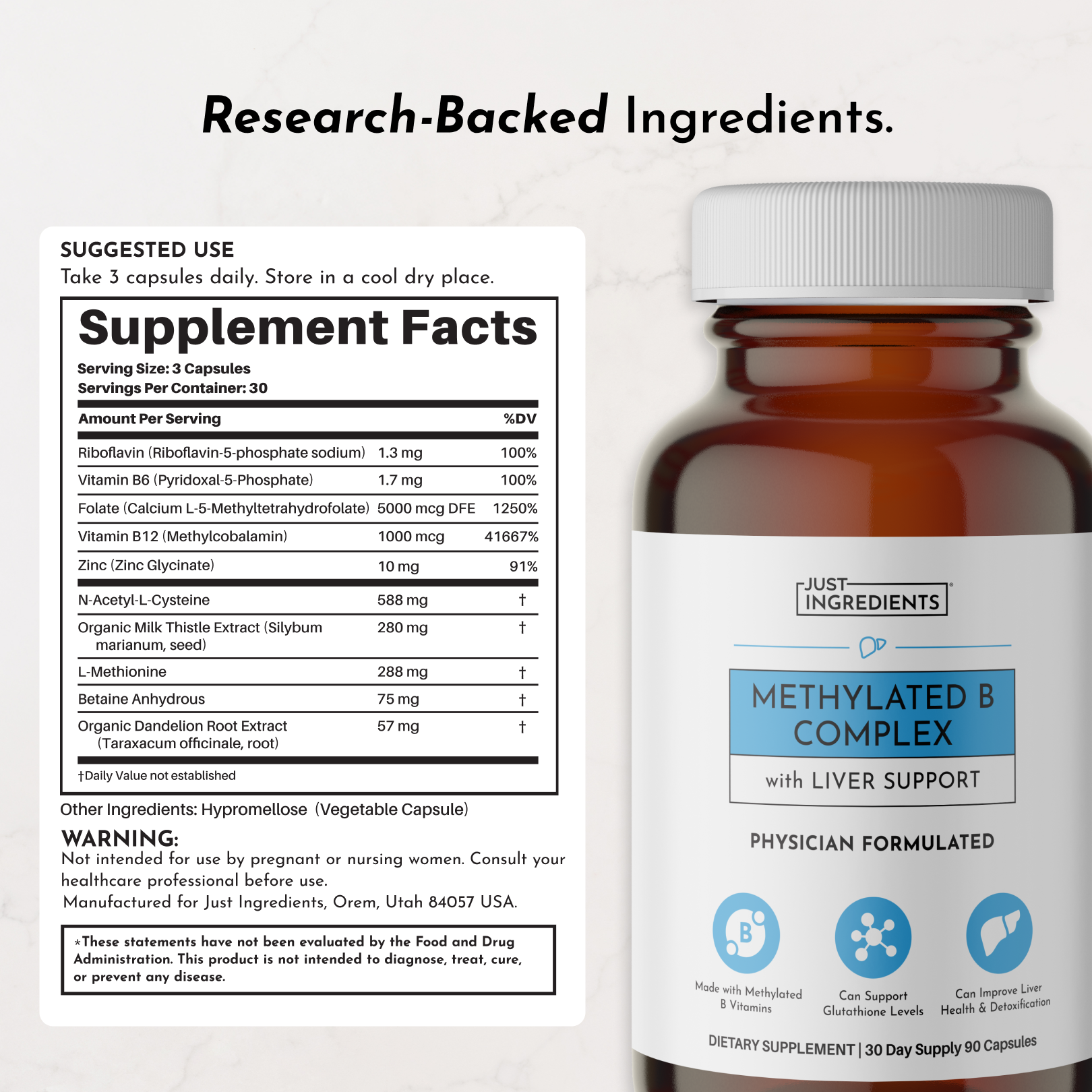 Methylated B Complex  Just Ingredients