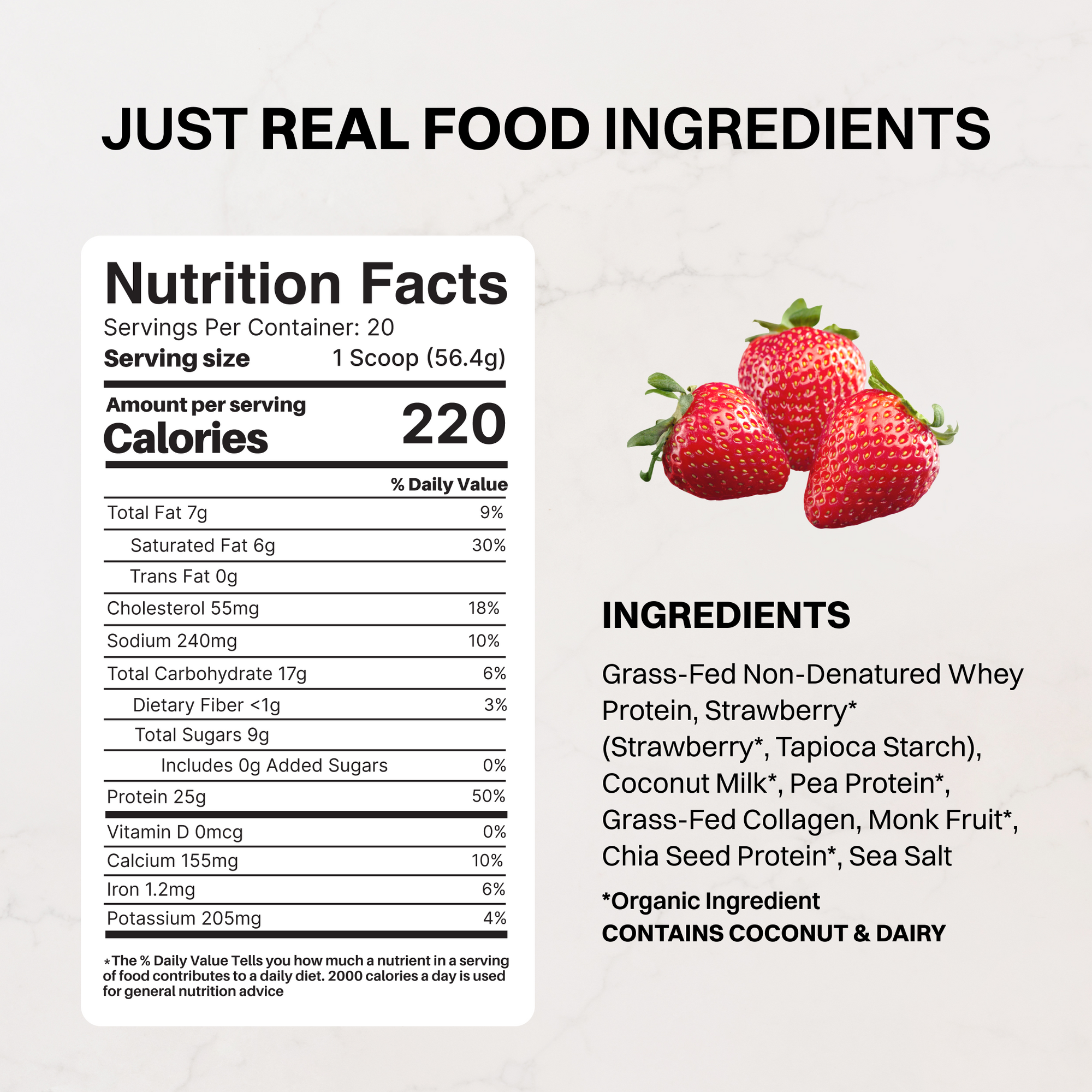 Strawberries and Cream Protein Powder - NSF