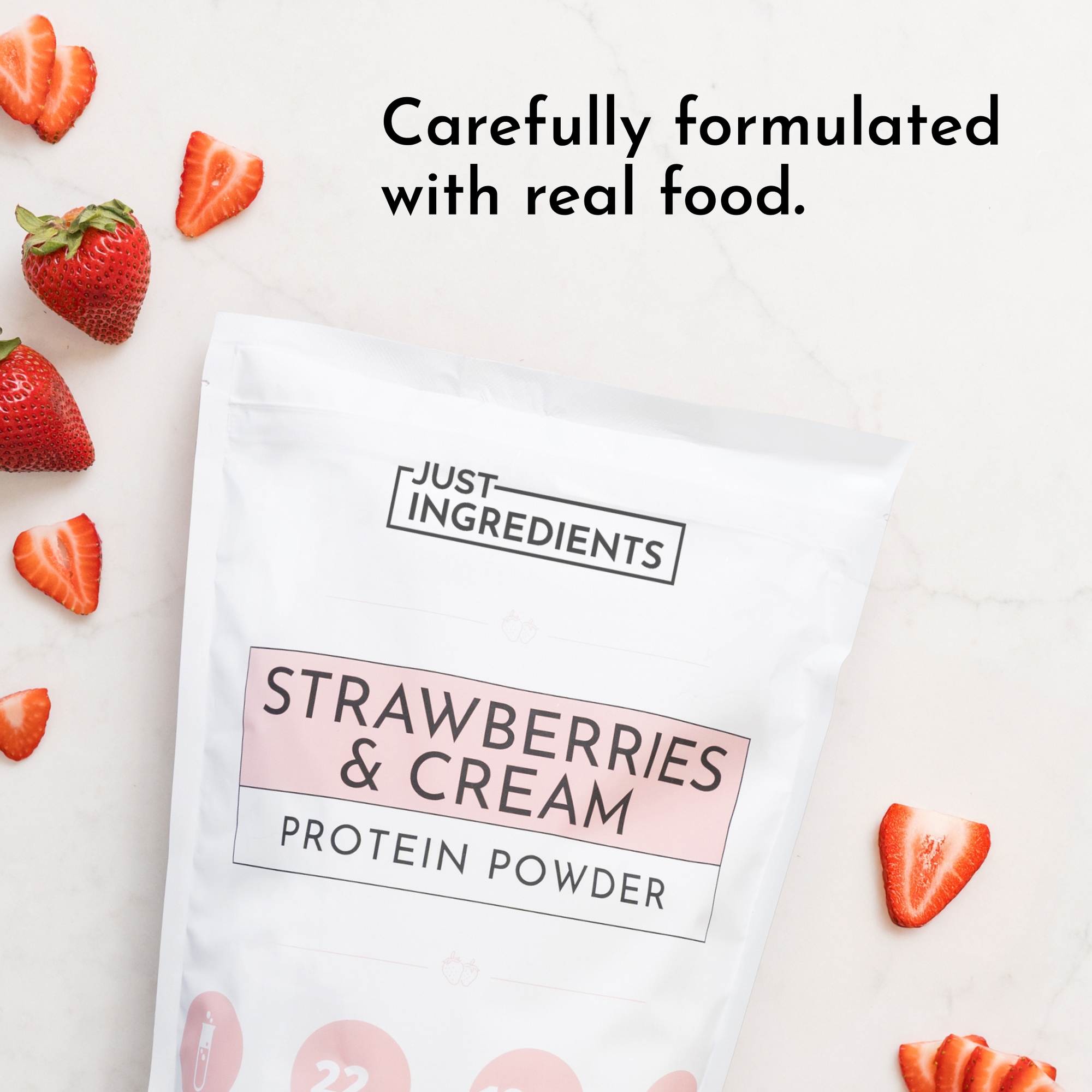 just add cream strawberry seeds Strawberries & Cream Protein Powder – Just Ingredients