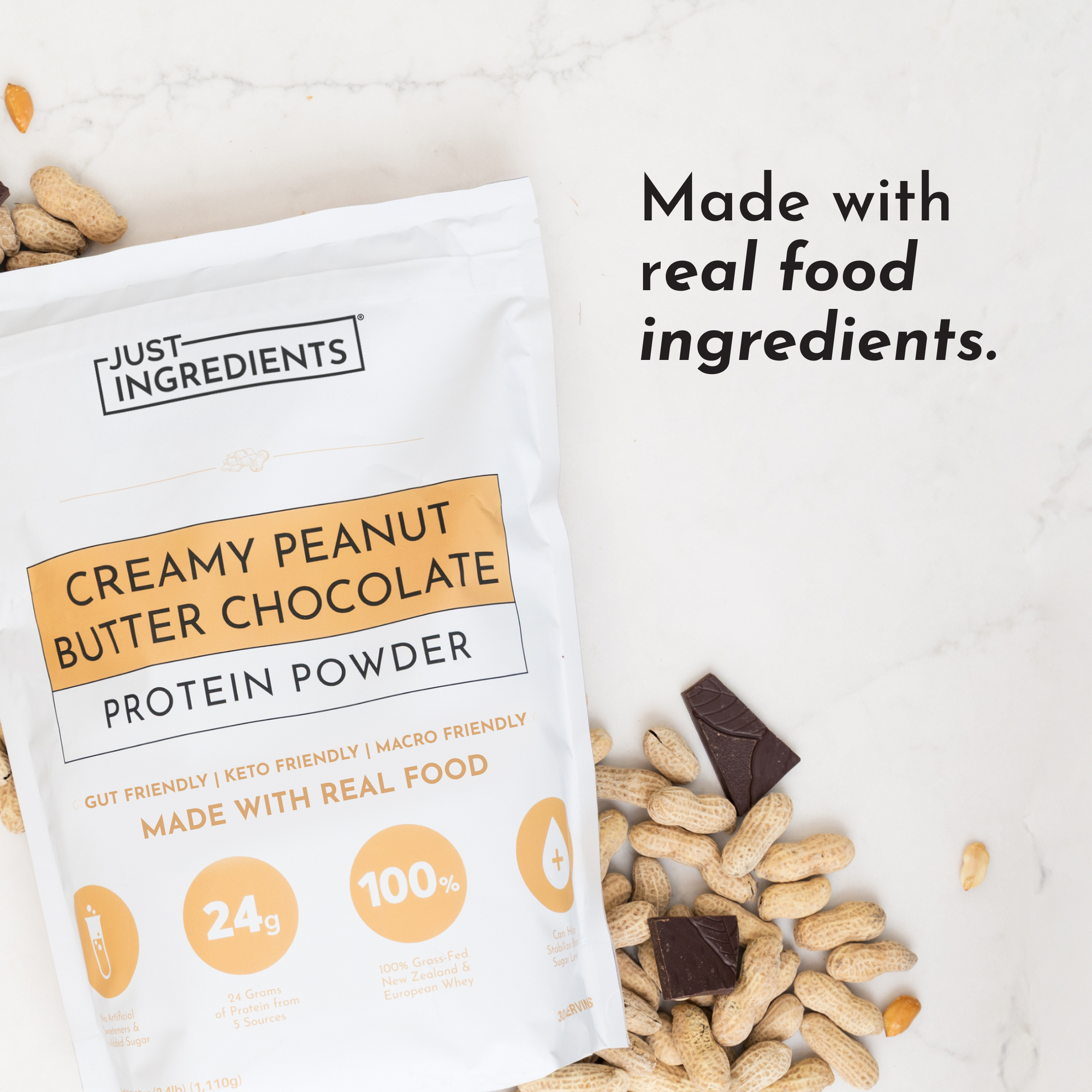 Creamy Peanut Butter Chocolate Protein Powder