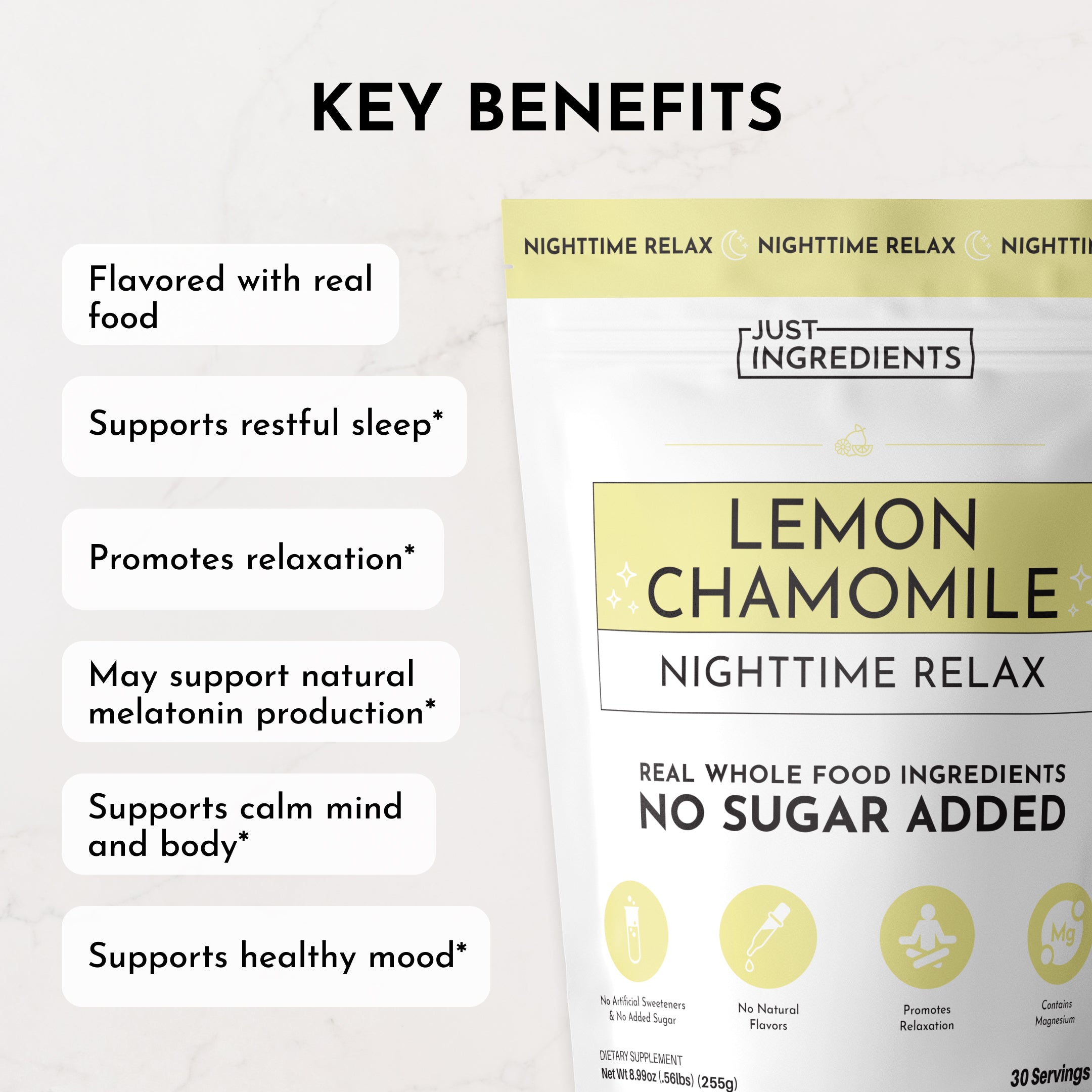 Lemon Chamomile Nighttime Relax – Just Ingredients