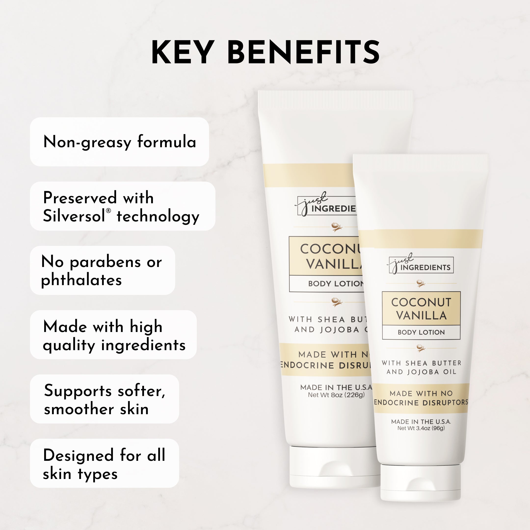 Coconut Vanilla Body Lotion - 8oz – Just Ingredients