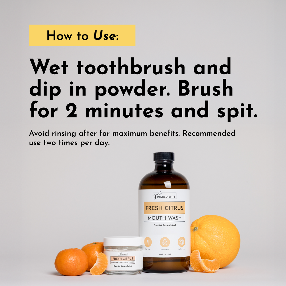 Fresh Citrus Remineralizing Tooth Powder | Just Ingredients Fresh Citrus Remineralizing Tooth Powder | Just Ingredients