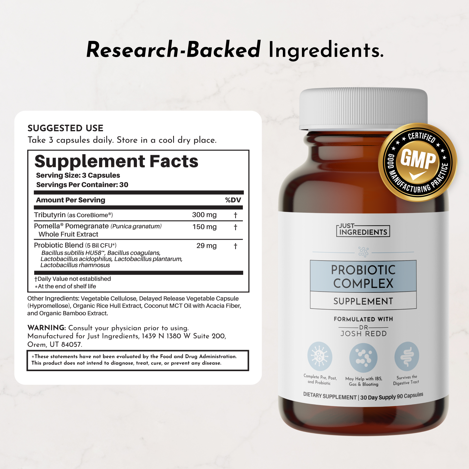 Probiotic Complex Capsules Just Ingredients Probiotic Complex Capsules Just Ingredients